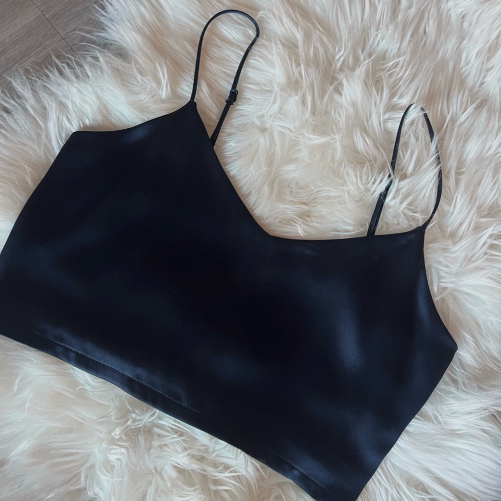 Navy satin camisole